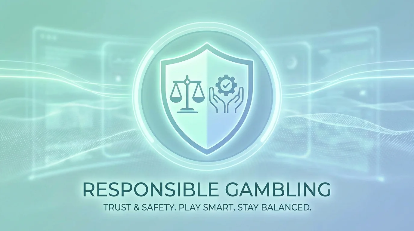 Icono de escudo protector junto a simbolos de apuestas responsables